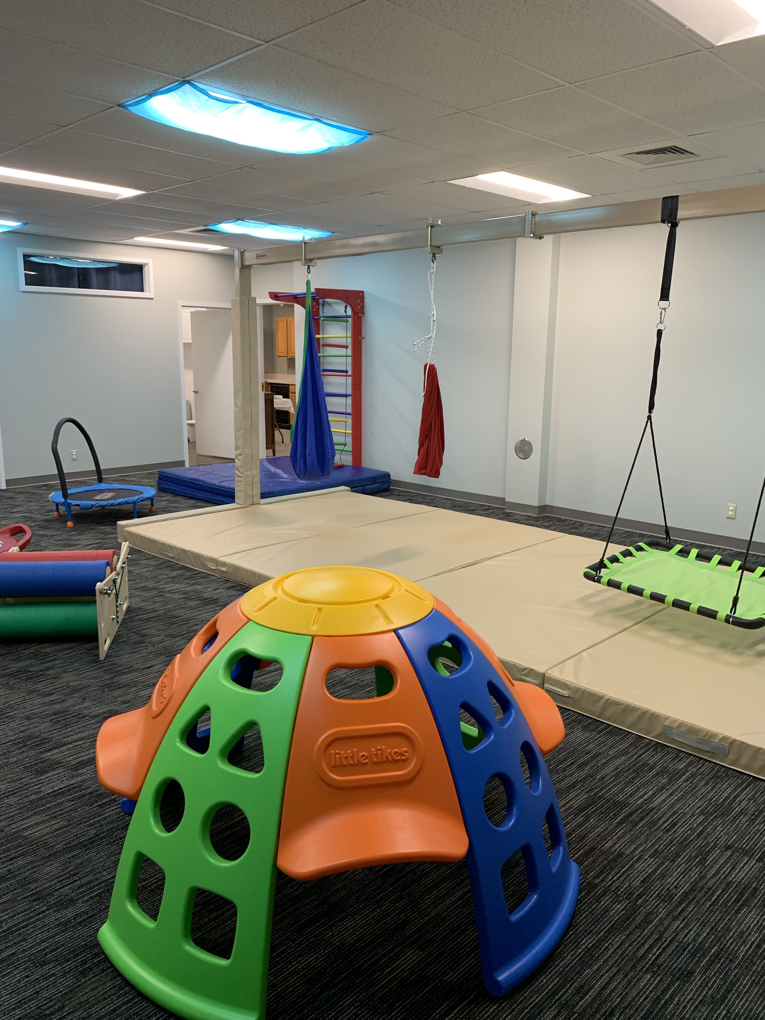 The main gym of the Superhero Center for Autism