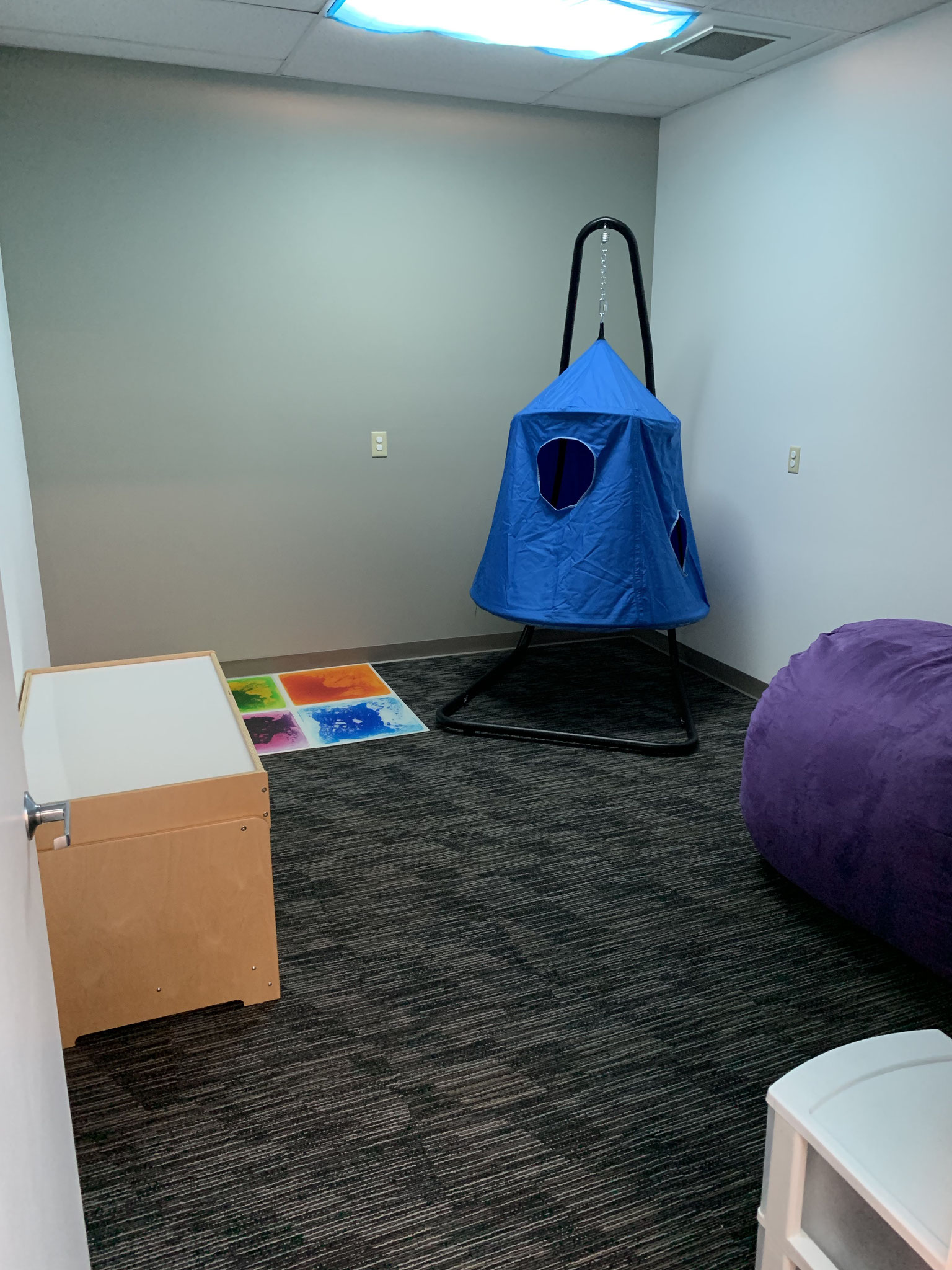 Sensory room with cozy corner