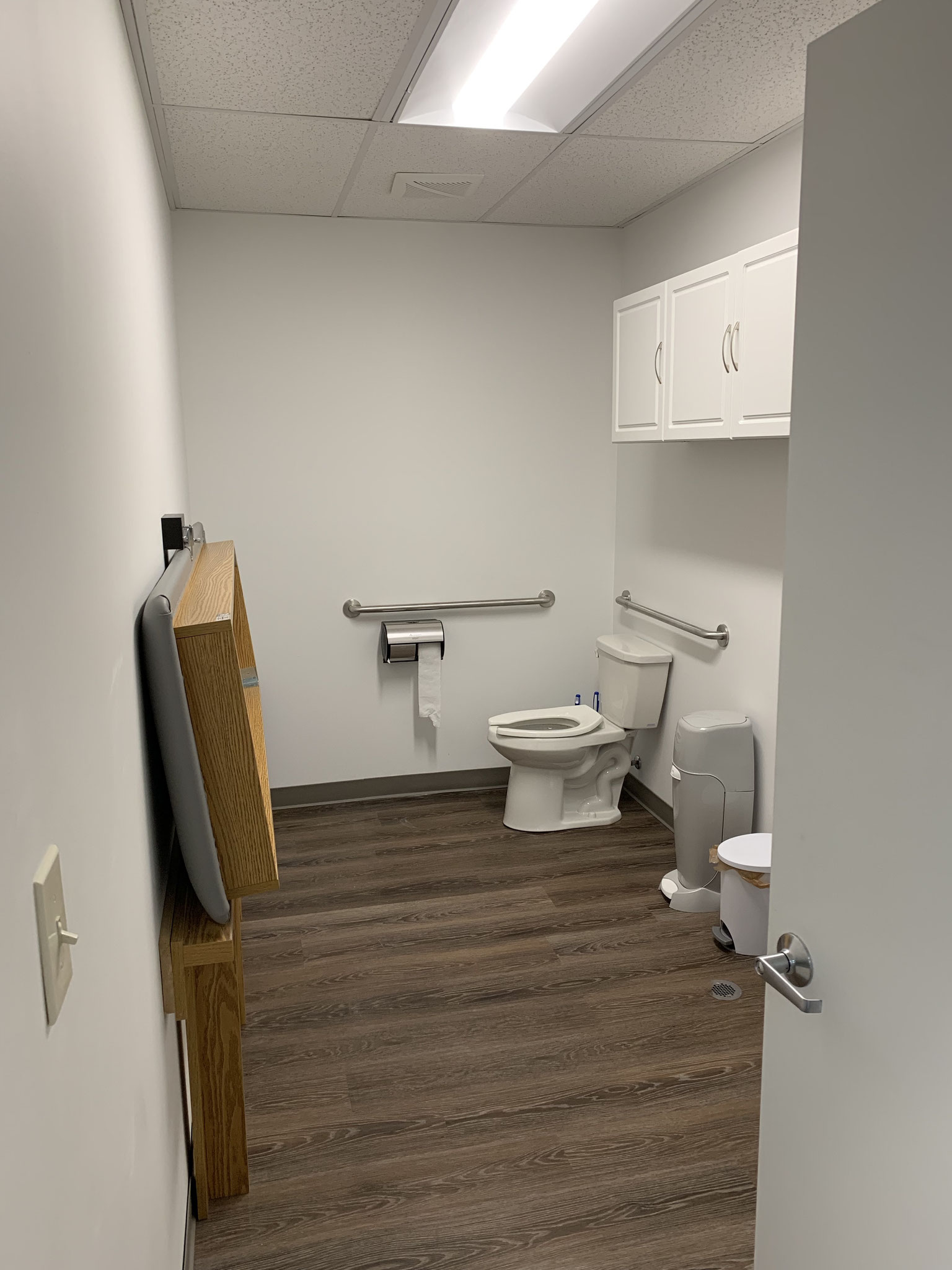 Bathroom with changing station